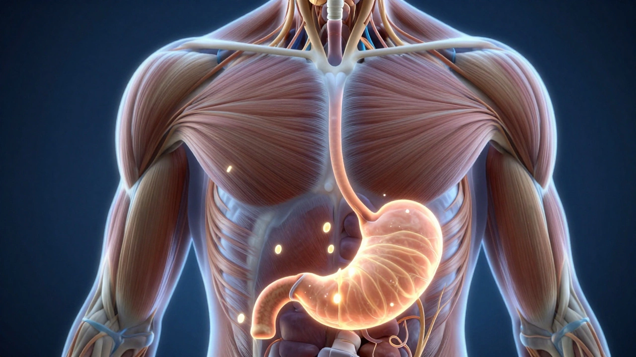 Схема тела с медленным высвобождением аминокислот из казеина во время сна.